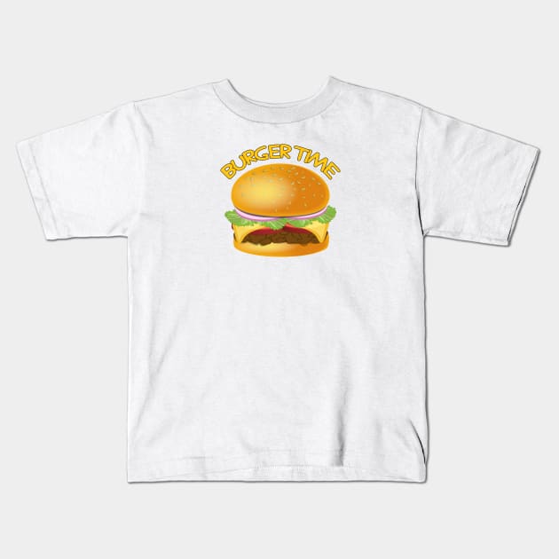 Burger Time Kids T-Shirt by Designoholic